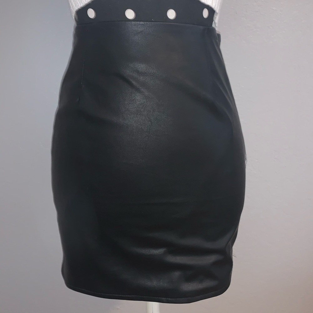 Vegan Black Mini Skirt